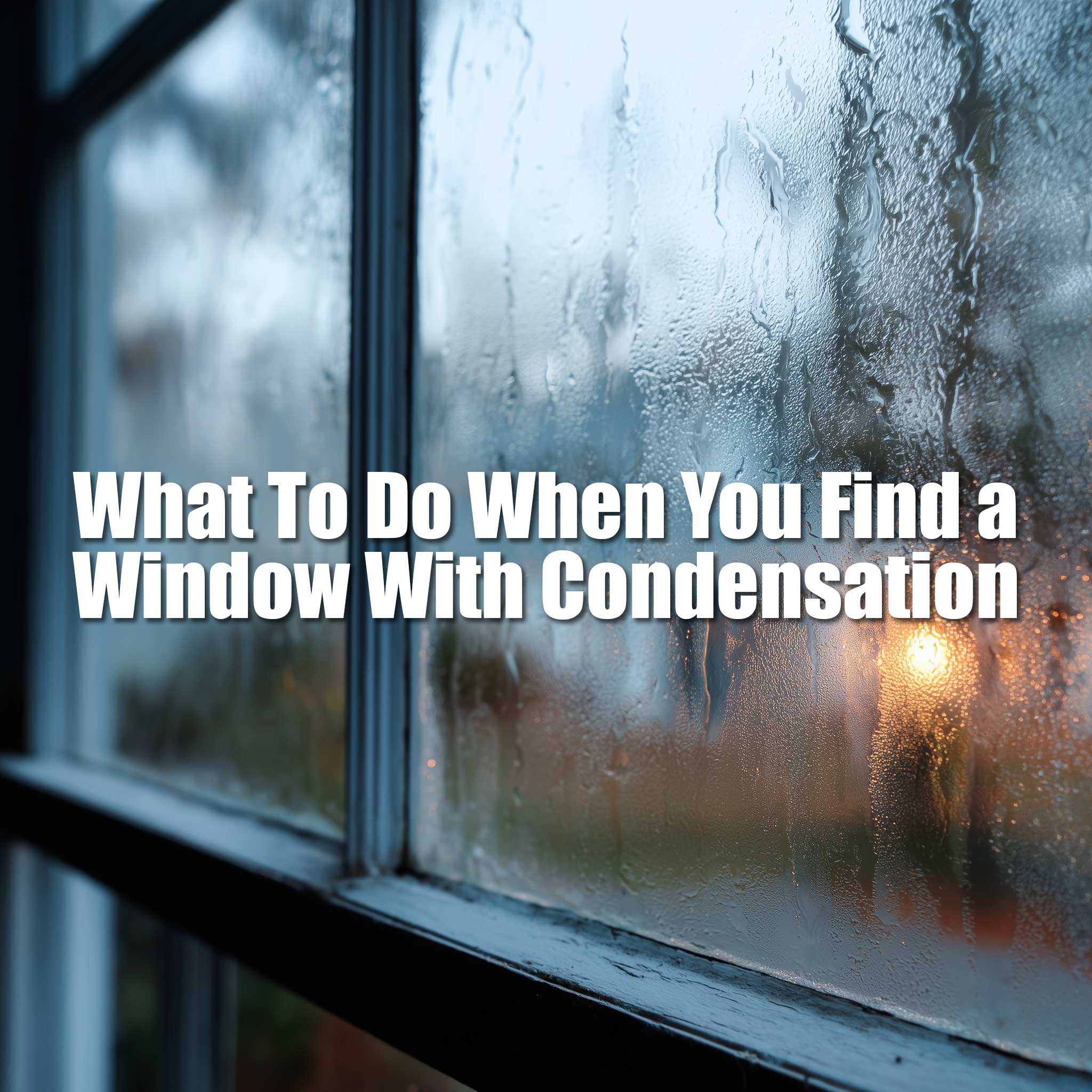 What To Do When You Find Window Condensation In Your Savannah Home.